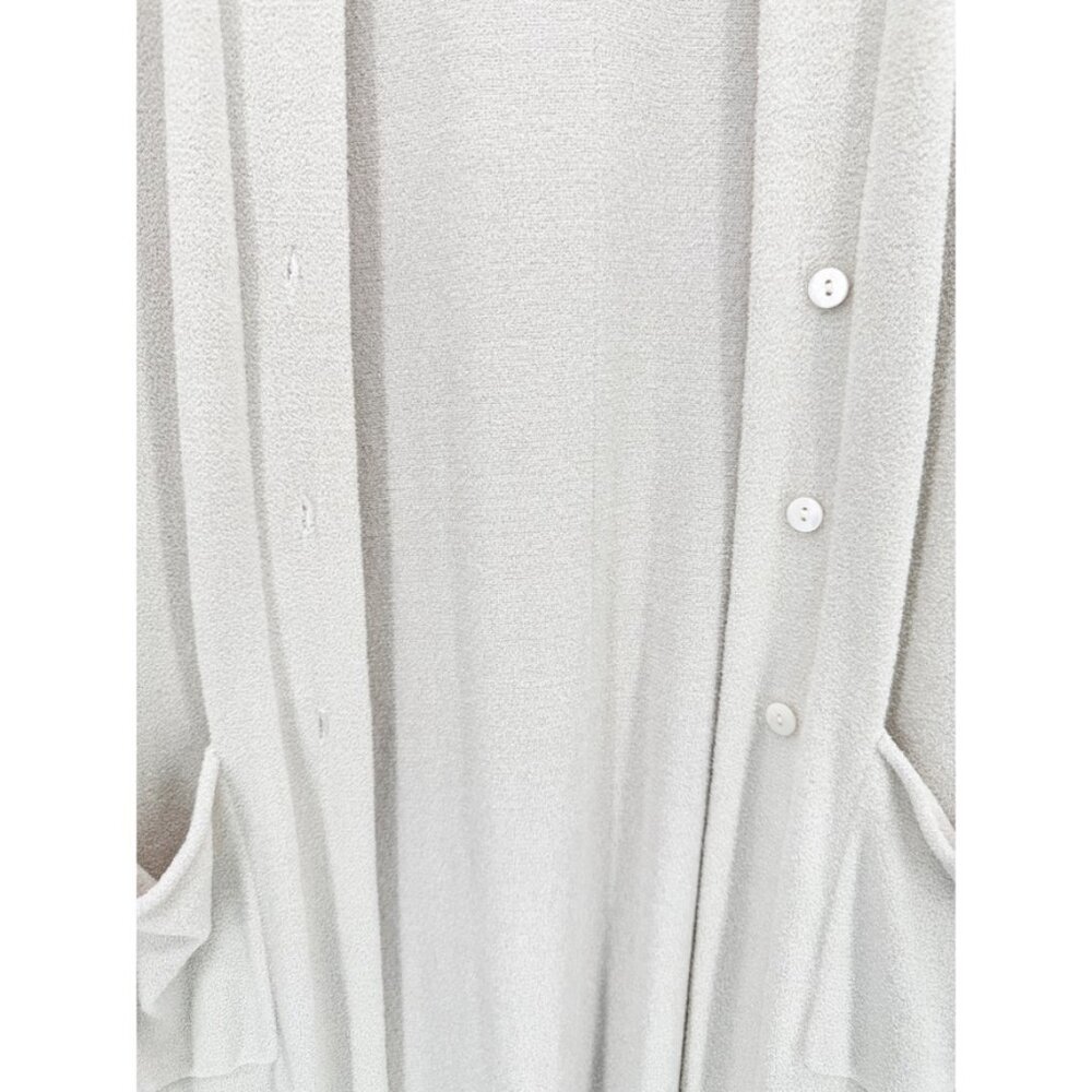 Barefoot Dreams Cozychic Ultra Lite Long Cardigan Duster M Stone - Picture 4 of 11
